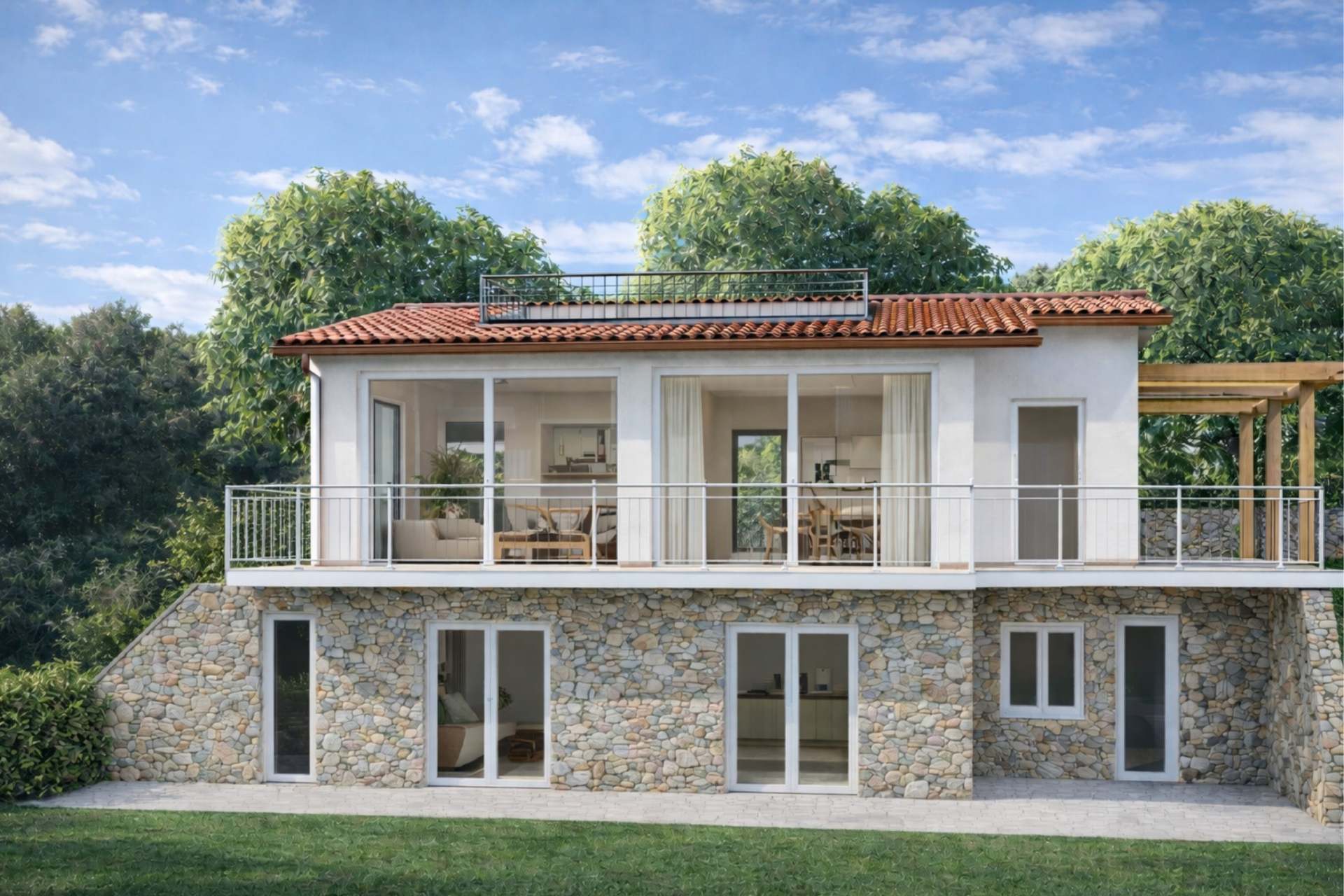 Rendering Villa D a Capoliveri con terrazza
