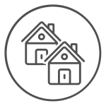 Icona case per costruzione di abitazioni